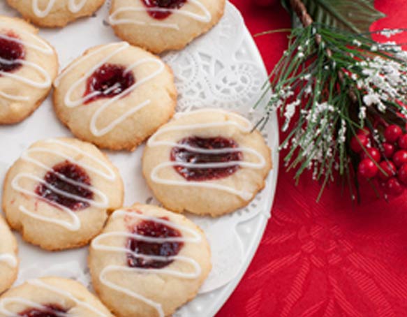 Raspberry Shortbread Cookies