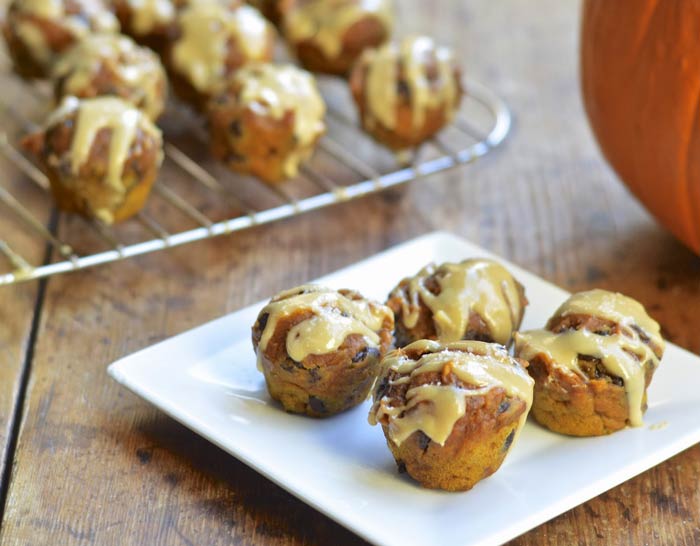 Salted Caramel Pumpkin Muffins