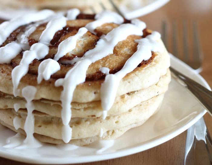 Cinnamon Roll Pancakes